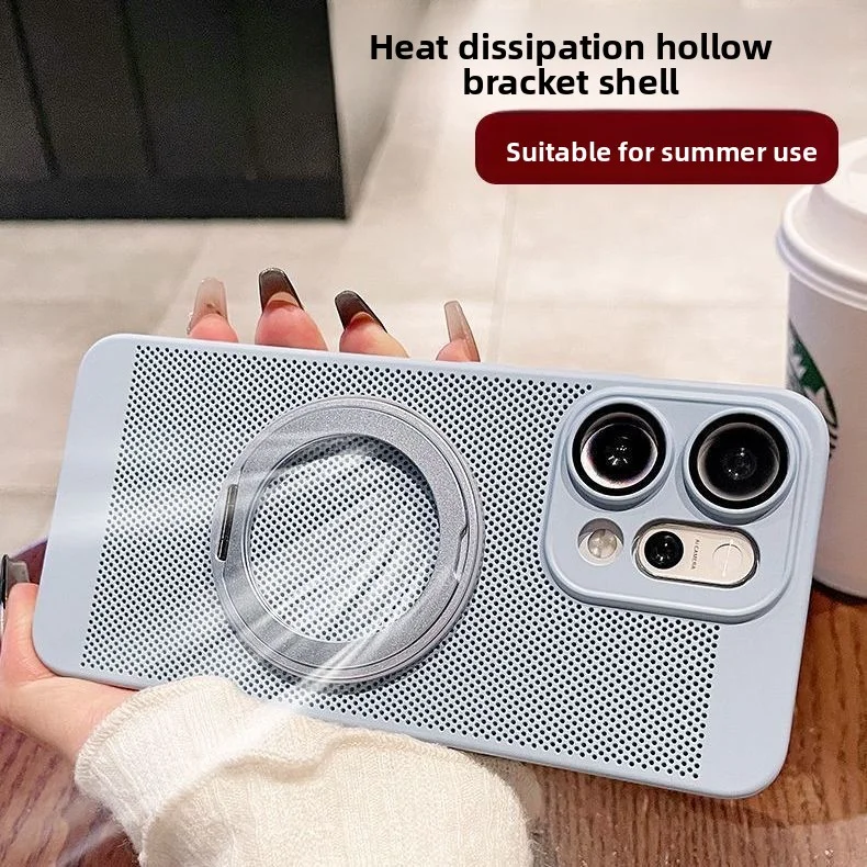 Para OPPO Find X9 Pro funda dura anillo de PC soporte disipación de calor funda protectora trasera magnética para Find X9 X8 Pro carcasa de teléfono