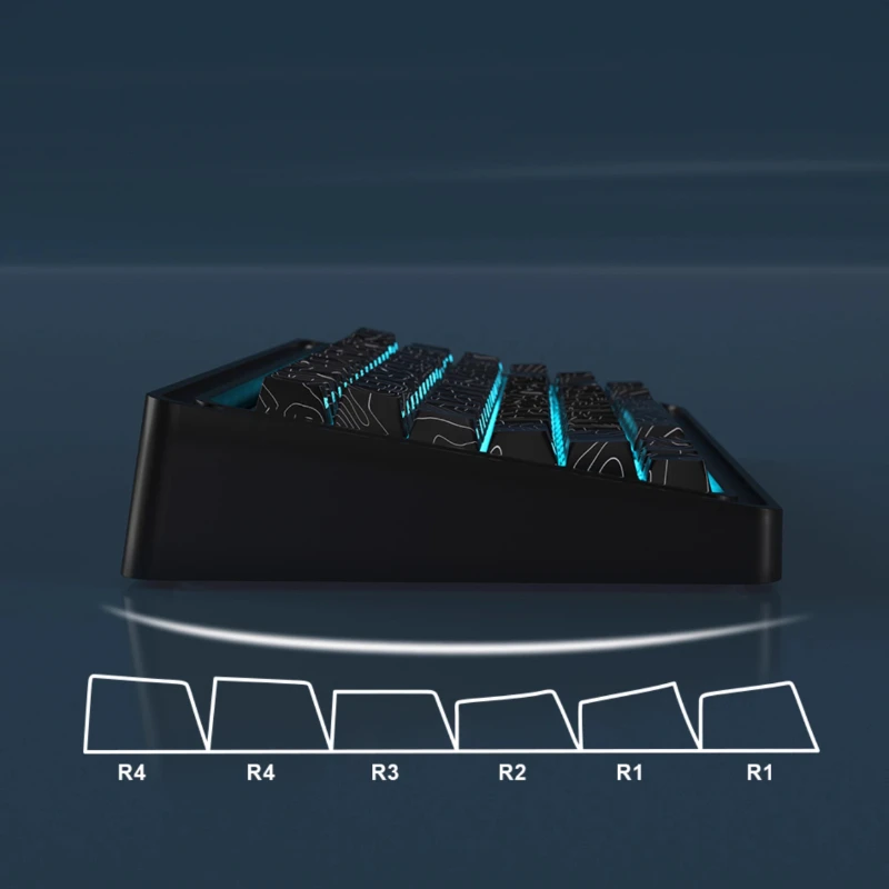 KeyCap de contorno con grabado lateral, Semi transparente, sublimación térmica, PBT, Atk68/made68, eje magnético, mecánico - imagen 5