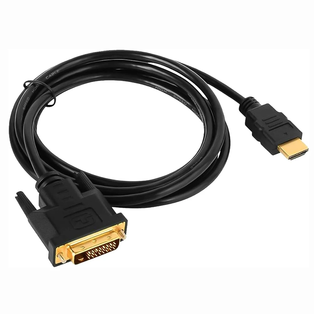 Cable bidireccional 1080P compatible con HDMI macho a DVI-D macho chapado en oro para ordenador portátil x-box one PS3/4/5 Monitor de tarjeta gráfica