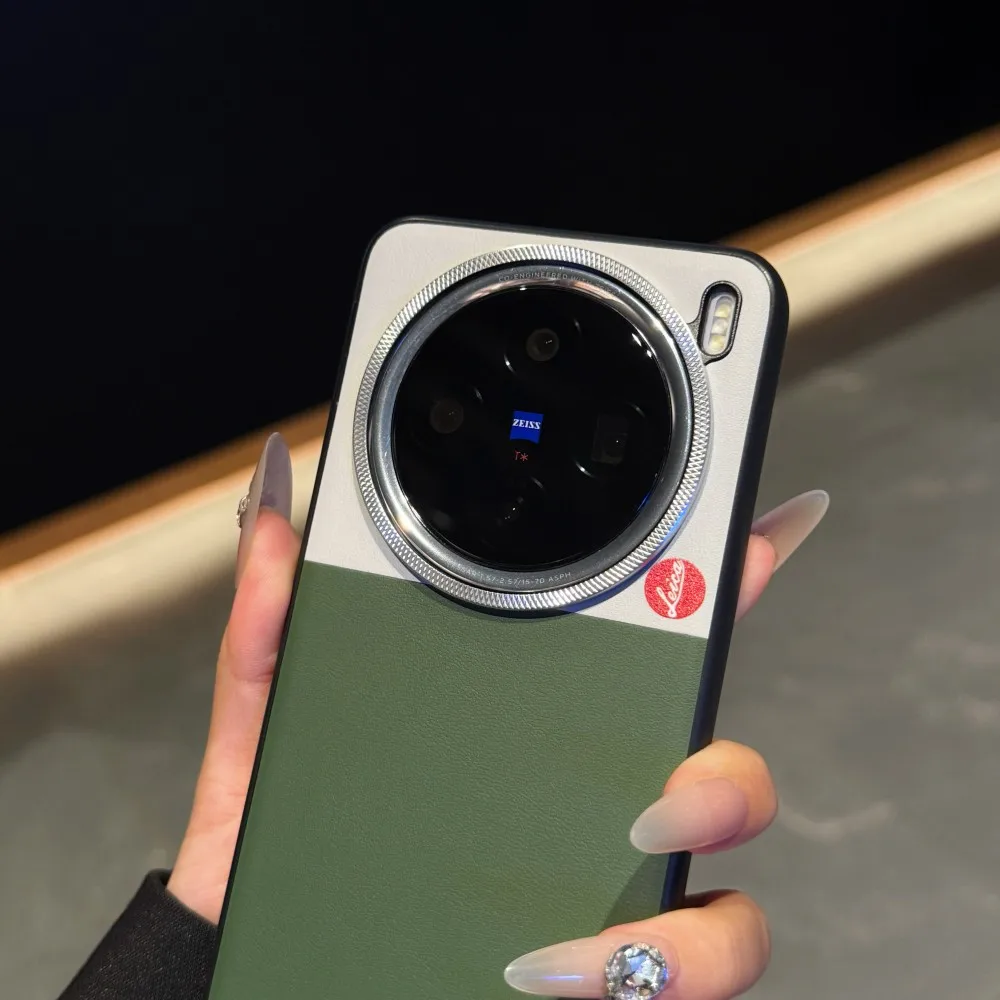 Para VIVO X200 Pro funda de lujo de cuero PU Color de piel a juego funda protectora trasera para VIVO X100 X200 Pro Mini X100 Ultra - imagen 5