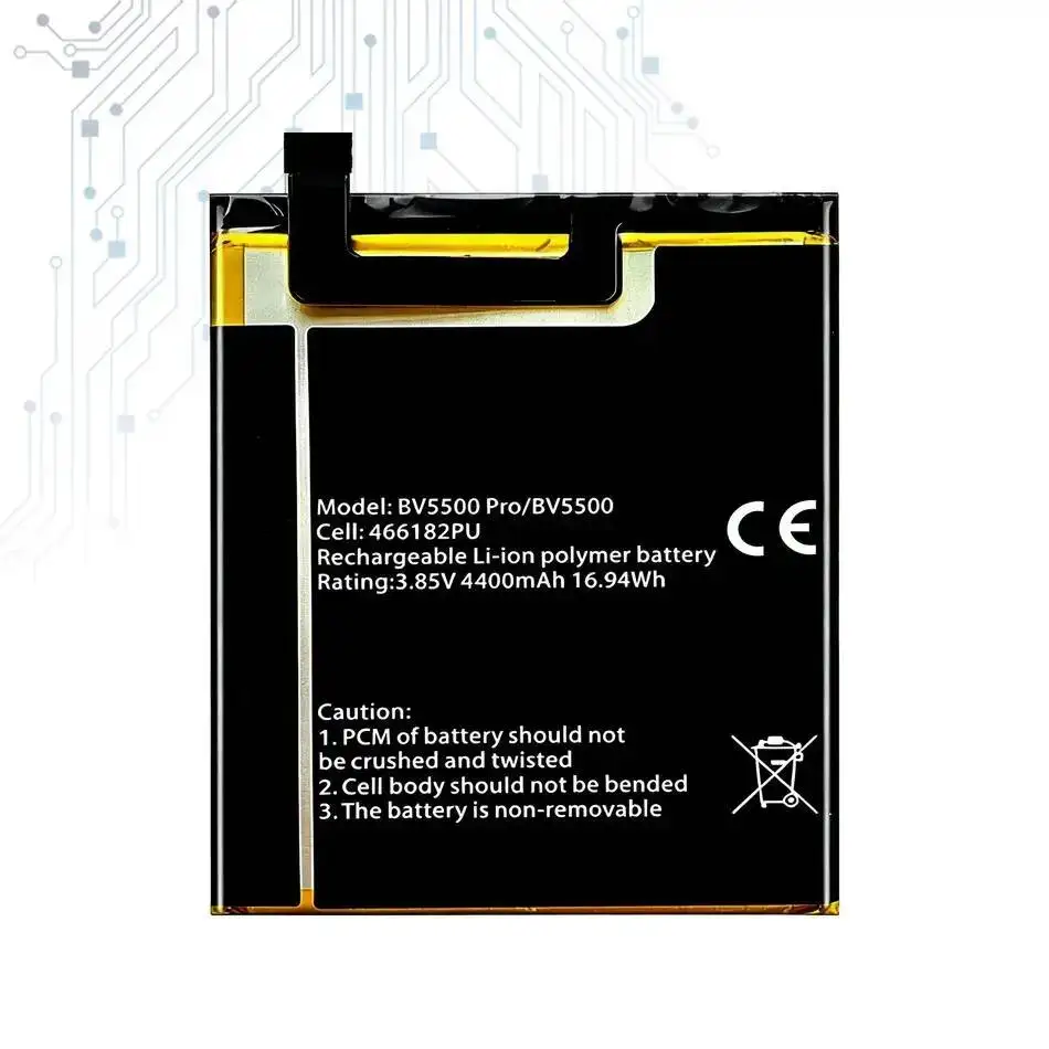 Batería de teléfono móvil de buen rendimiento de baja temperatura de 4400Mah para Blackview BV5500 Plus Pro estable - imagen 2