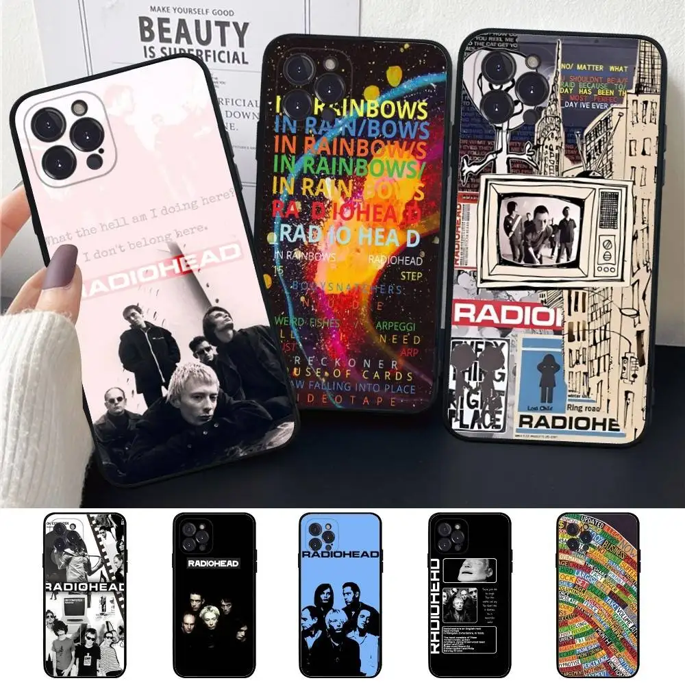 Fashion Design Radiohead Phone Case For iPhone 16 15 14 13 12 Mini 11 Pro XS Max X XR SE 6 7 8 Plus Soft Silicone Cover