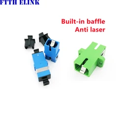 Adaptador de fibra óptica SC/APC simplex con deflector integrado