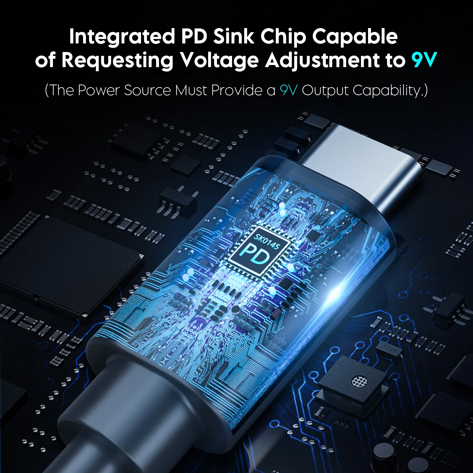 EDUP SK0145 Cable de alimentación USB-C a CC para enrutador Starlink Mini Compatible con 9V PD y 18W + bancos de energía estables y seguros - imagen 3