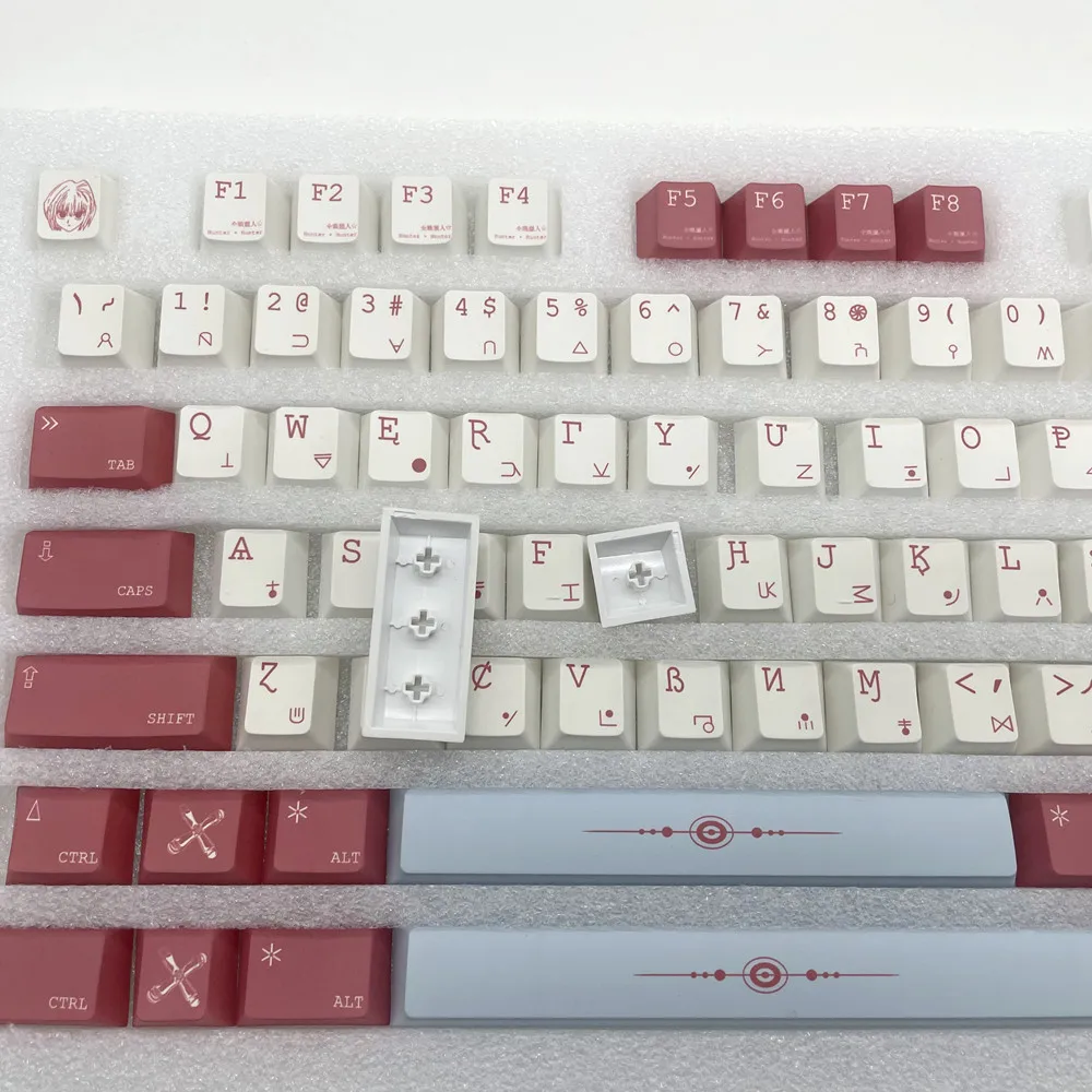 DYE FETISH Colapka Keycap Cherry Profile PBT 143 teclas 5 lados DYE-Sub Kit de personalidad para interruptores Gateron Teclado mecánico - imagen 5