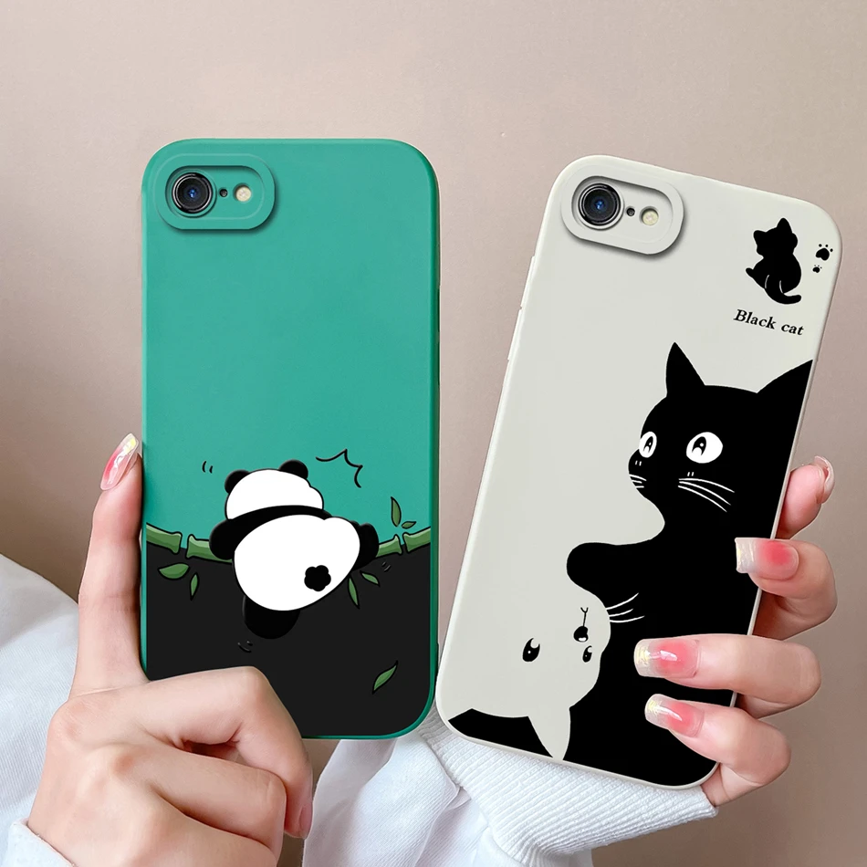 Funda de caramelo para iPhone 7 8 Plus iPhone SE X XR XS Max iPhone6, funda de teléfono Beach Sky, parachoques de protección de lente de silicona líquida suave - imagen 2