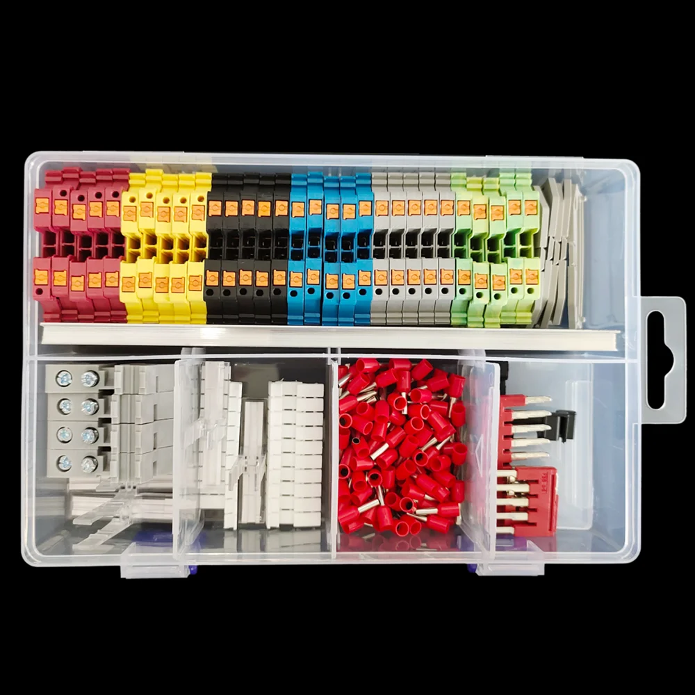 Bloque de terminales de carril Din PTV2.5, conexión de entrada lateral, cableado de Cable 12AWG, conjunto de conector de Cable eléctrico, Kit combinado - imagen 3