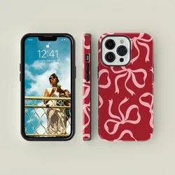 Funda Magnética Roja con Lazo para iPhone 16 / 15 / 14 / 13