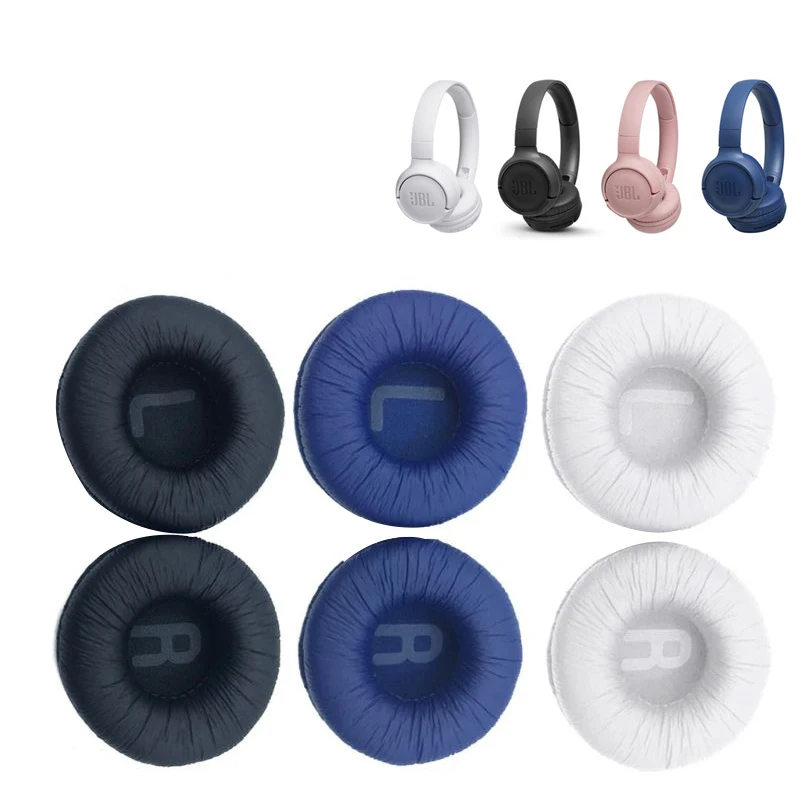Almohadillas de cuero de 70mm para JBL T450 T500BT Tune600BTNC almohadilla de espuma negra 7cm fundas de esponja para auriculares almohadillas de repuesto de cojín - imagen 5