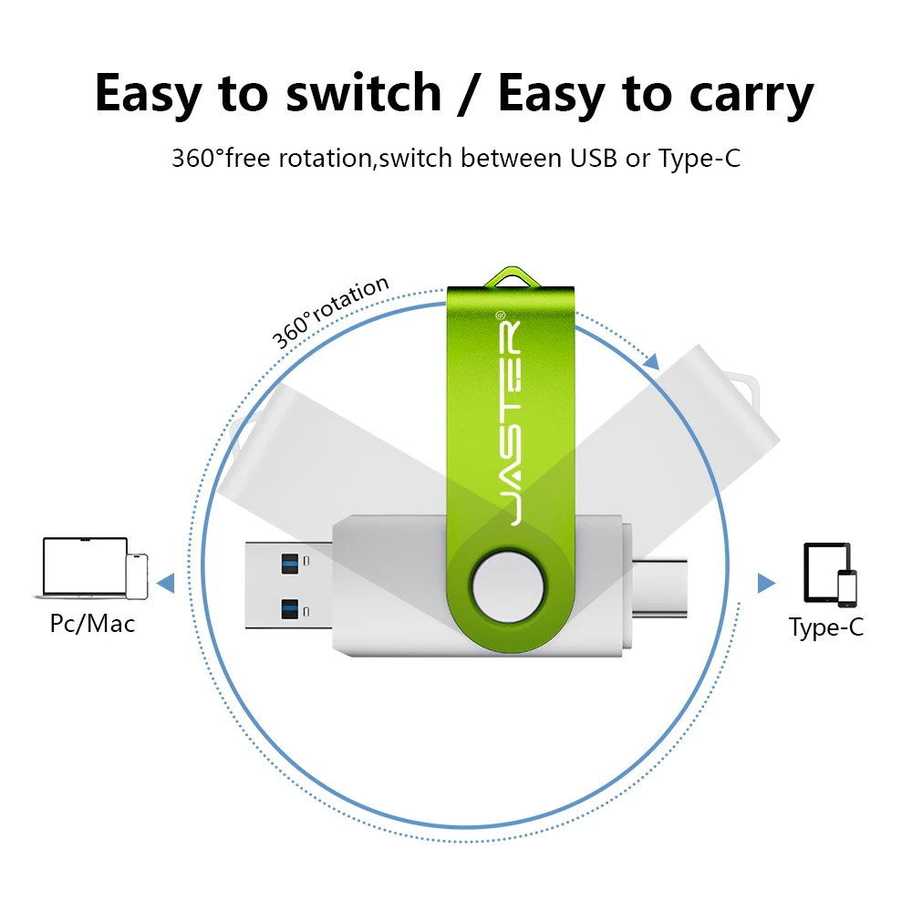 5 unids/lote TYPE-C USB Fash Drive 128G 64GB Pen Drive фне tinggi Flash Drive 8G 4G 2G 1GB impermeable U-Disk Memoria Cel Usb Stick regalo - imagen 4