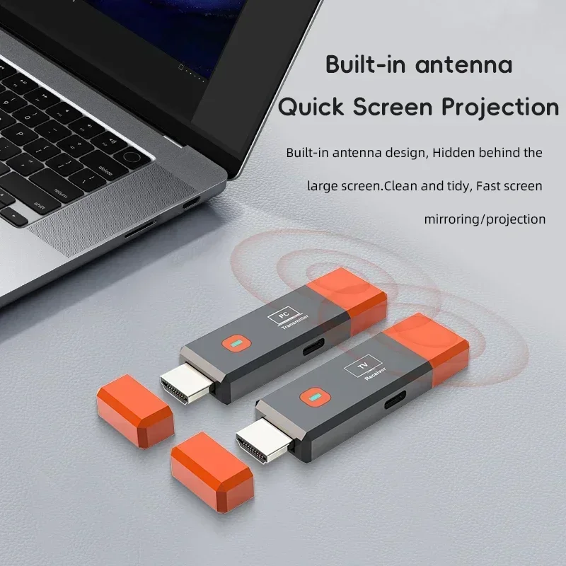 Extensor inalámbrico Compatible con HDMI, 1080P, 50M, TV Stick, transmisor de vídeo, adaptador receptor para ordenador portátil, PC a proyector de Monitor de TV - imagen 3