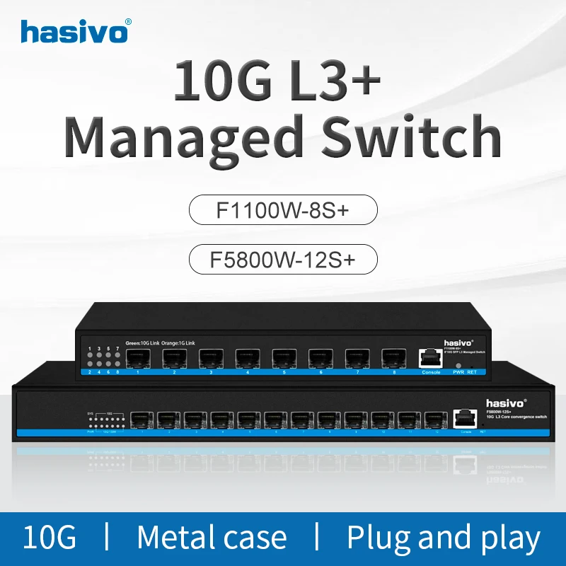 Conmutador Gestionado L3 con SFP y Consola – Puertos 1G/2.5G/10G