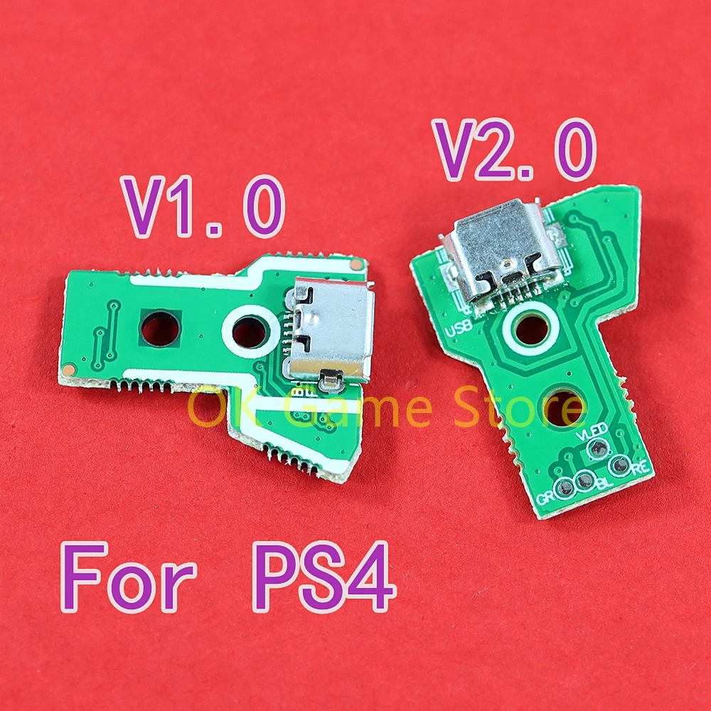 Puerto de carga USB para PS4, accesorios de placa base de carga de luz, Conector de 12 Pines, 30 piezas, OEM, V1.0, V2.0 - imagen 2