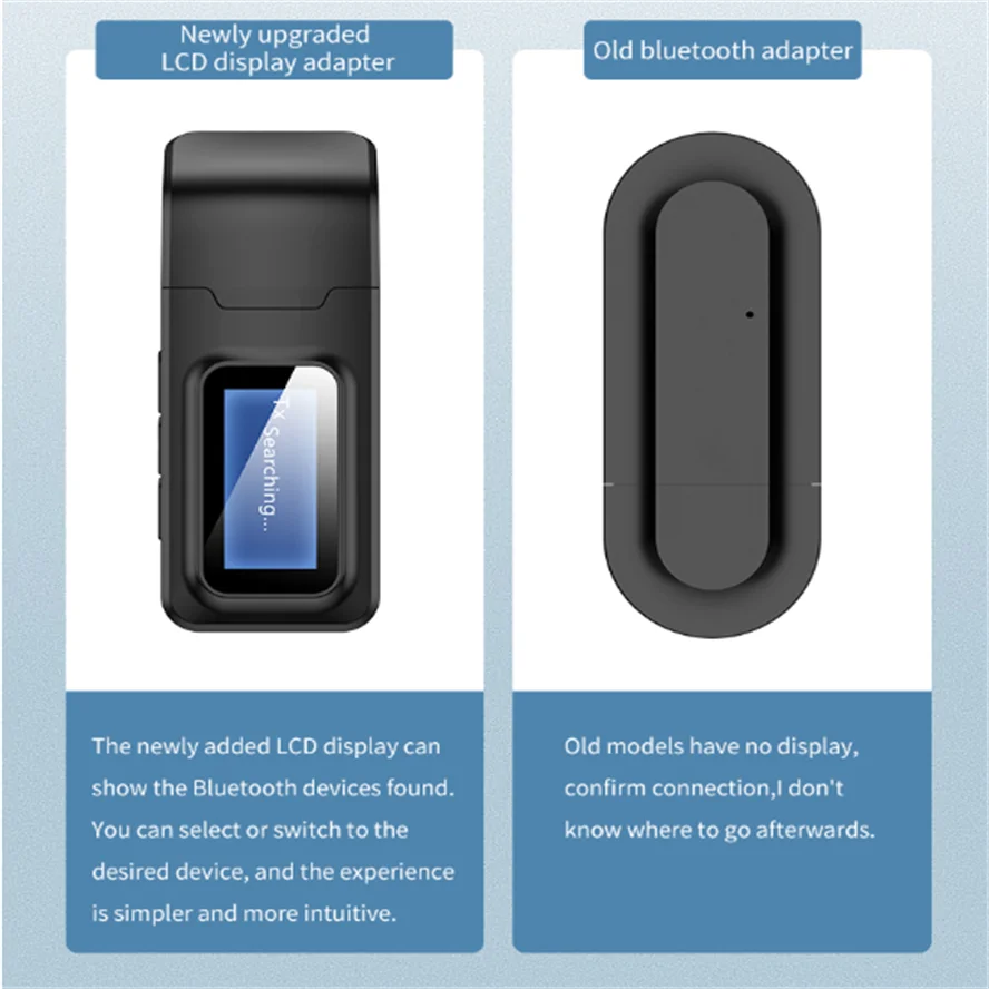 Transmisor y receptor de Audio USB con Bluetooth 5,0, conector AUX de 3,5mm, adaptador inalámbrico estéreo RCA, Dongle USB para PC, TV, auriculares de coche - imagen 5