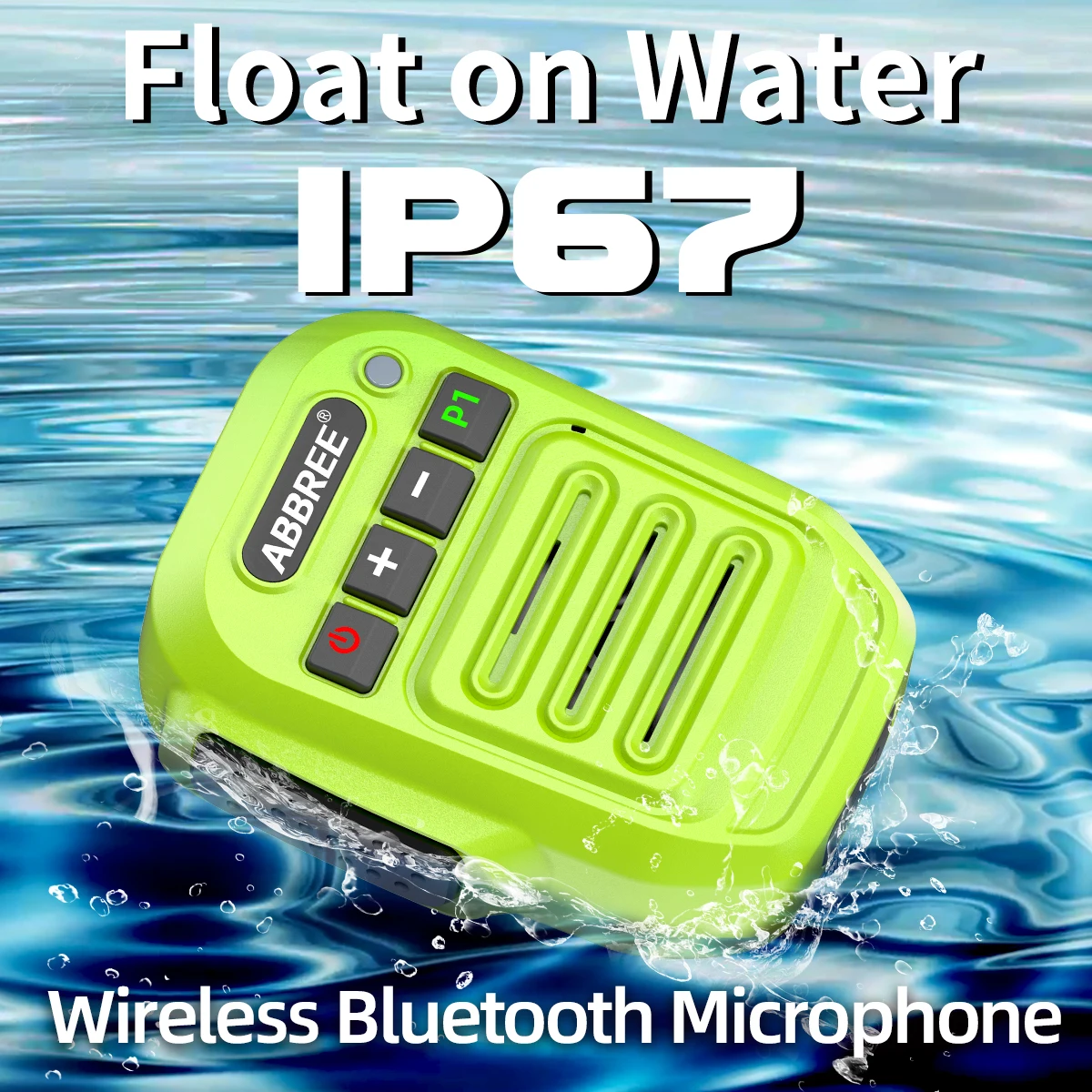 ABBREE-altavoz inalámbrico de mano para walkie-talkie, Radio flotante con Bluetooth, micrófono IP67, resistente al agua, para BaoFeng UV-5R Quansheng UV-K5(8) - imagen 3