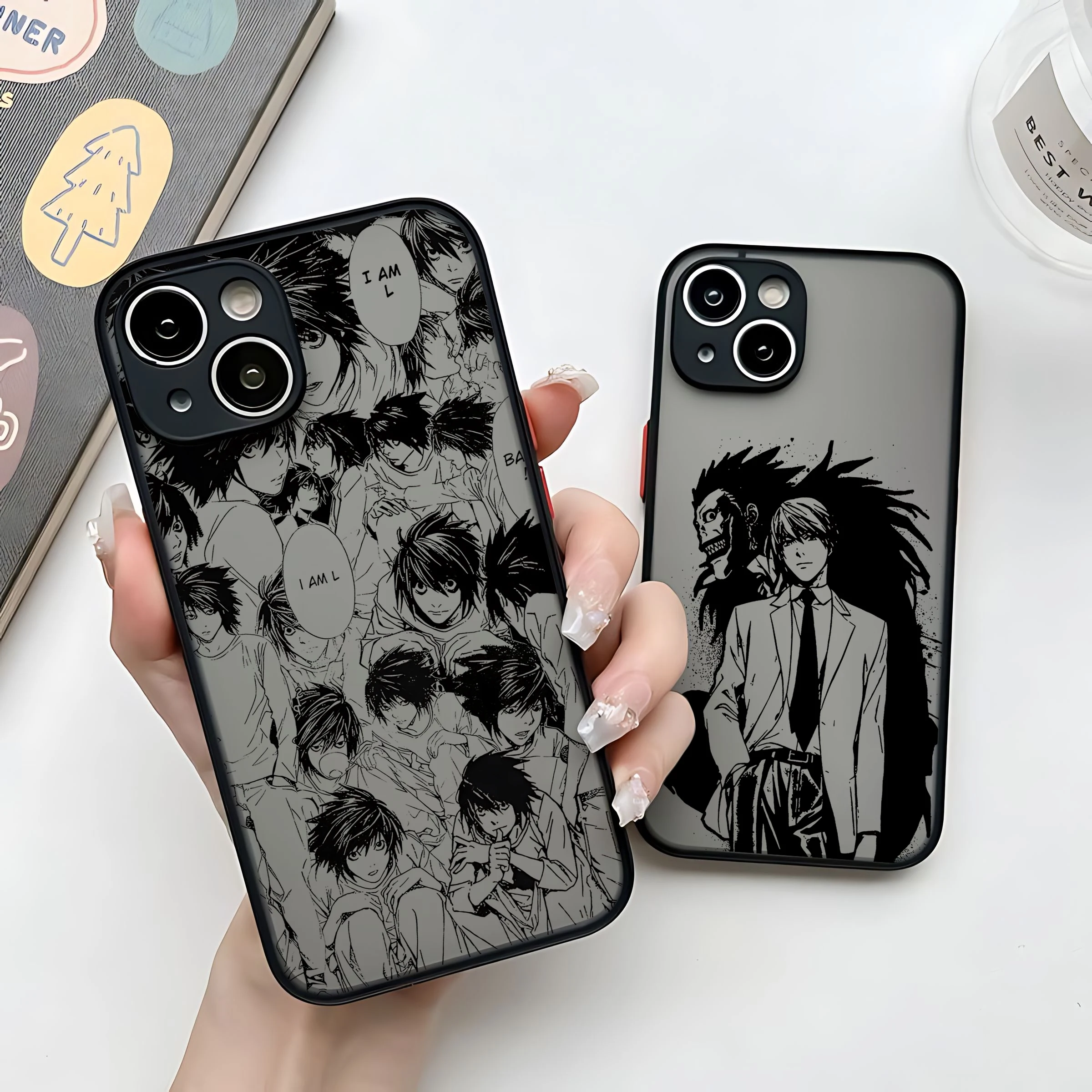 Anime Death Note Phone Case For Xiaomi Redmi Note 13 12 11 10 10C 10X 9 9A 9T 9C 8 7 Pro Plus 5G Matte Transparent Cover - imagen 2
