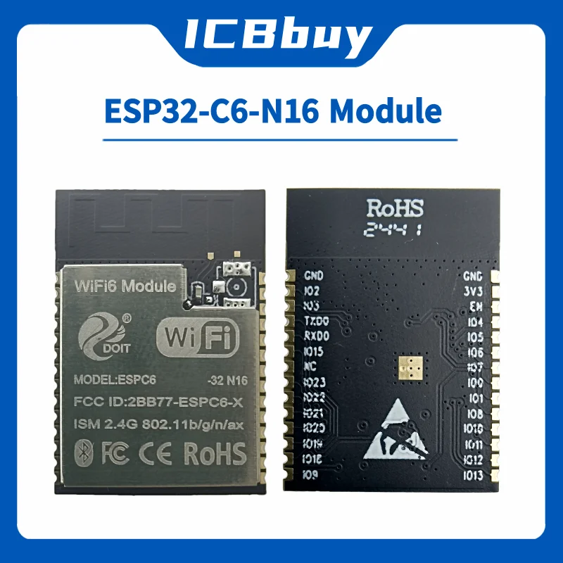 ESPC6-32 Módulo N16 WIFI/Bluetooth/Zigbee Compatible con ESP32-C6