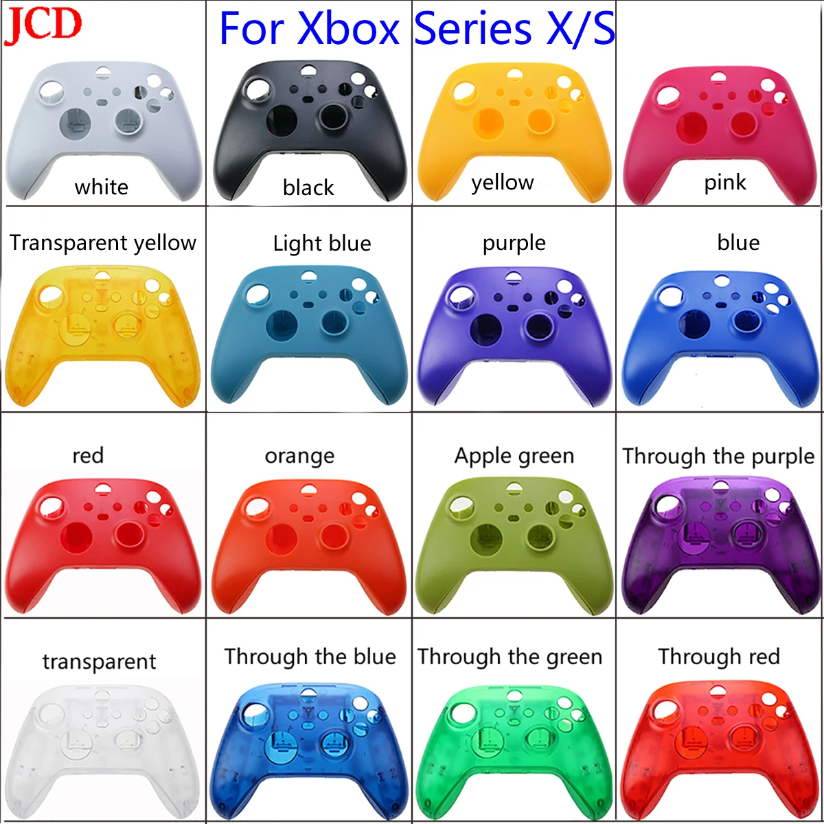 JCD-cubierta superior de color sólido para Xbox Series X S, carcasa frontal, placa frontal para mando de xbox s x, 16 colores - imagen 5
