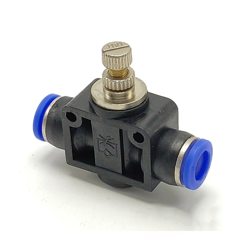 1 Uds. Por lote conector neumático tipo LSA 4 6 8 10 12mm conexión rápida válvula de acelerador reguladora de presión de velocidad del aire - imagen 2