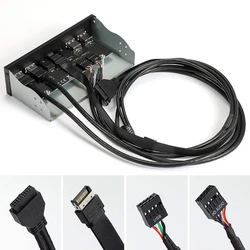 Hub USB-C Panel Frontal PC integrado con Audio HD y USB 3.0/2.0
