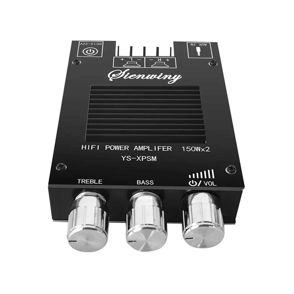 Placa amplificadora de potencia YS-XPSM, 150Wx2 TDA7498E, placa amplificadora de potencia de Audio, ajuste de graves agudos estéreo, compatible con Bluetooth 5,0 - imagen 3