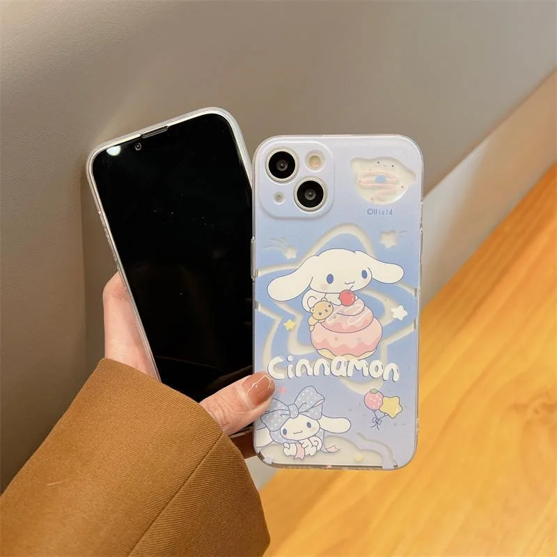 Kuromi-Funda de teléfono Cinnamoroll para iPhone, carcasa transparente para iPhone 16, 15, 14, 13, 12, 11, Mini Pro Max, X, XR, XSMax, 7, 8 Plus, SE20 - imagen 5