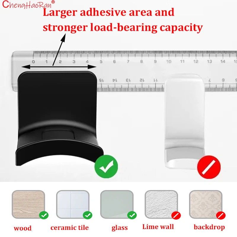 Colgador de auriculares Universal, colgador adhesivo para auriculares, gancho para auriculares para fácil montaje en escritorio de pared o PC, sin daños, 1 ud. - imagen 4