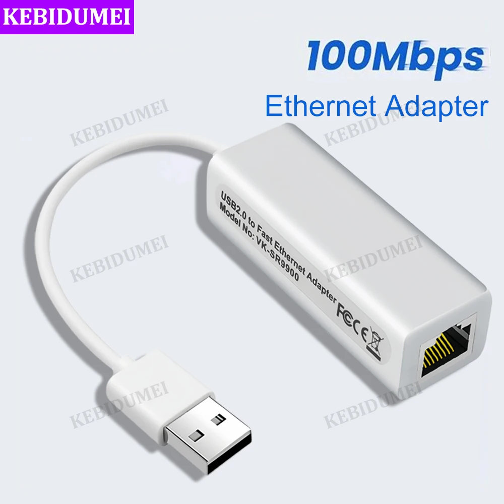 Tarjeta de red con cable de 100Mbps, adaptador de red USB 2,0, Cable adaptador Lan Ethernet USB a RJ45 para PC, portátil, Windows 98SE ME 2000 XP