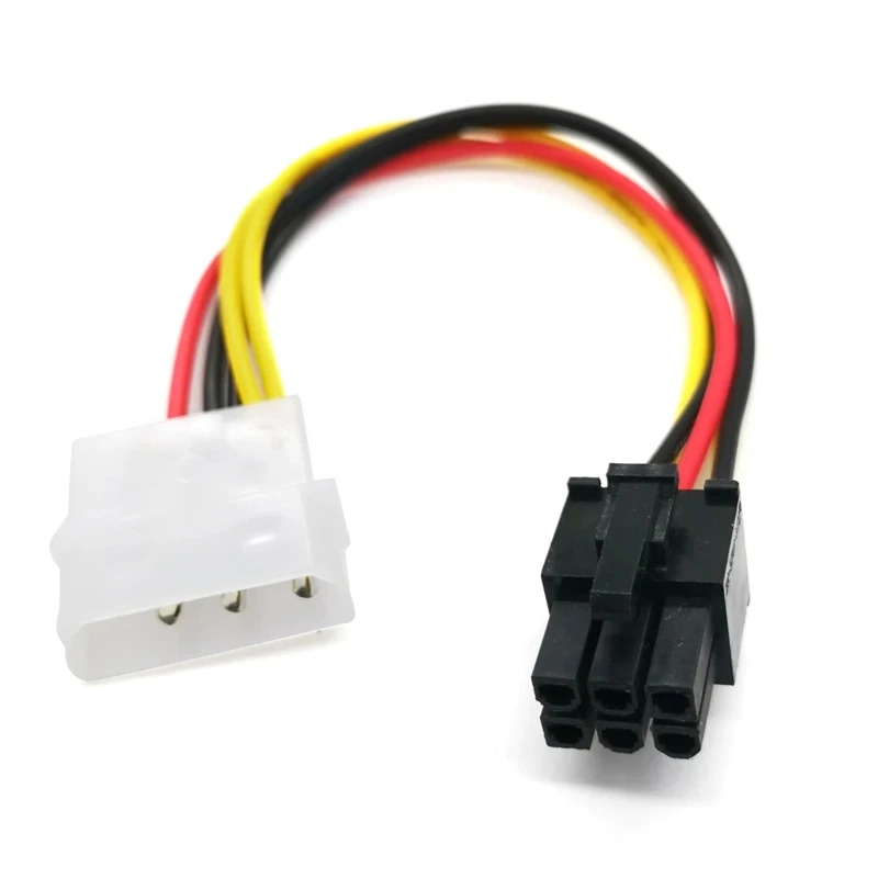 Nuevo Cable adaptador convertidor de corriente para tarjeta de vídeo pci-express PCIE de 4 pines Molex a 6 pines de alta calidad, 15cm/5,9 pulgadas - imagen 5