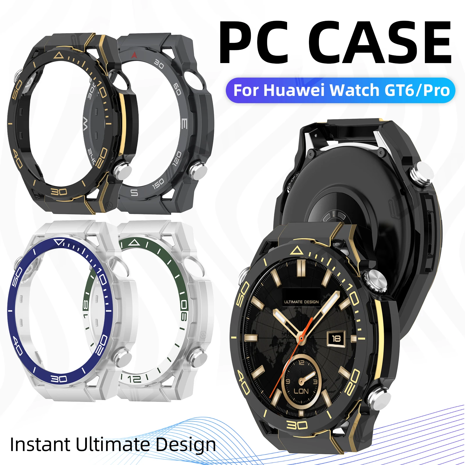 Cambio al último caso para Huawei Watch GT6 46MM/GT6 Pro 46MM cubierta protectora de parachoques de Pc duro para Huawei Watch GT 6 Accesorios