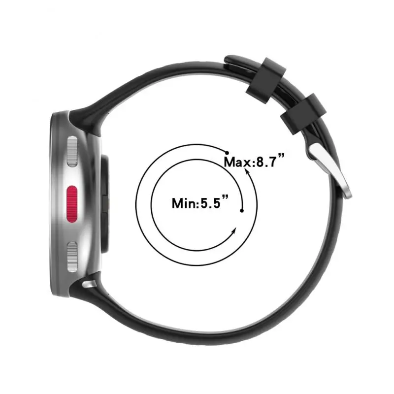 Correa de silicona para reloj Polar Vantage V2, repuesto oficial con orejas crudas, 2 colores - imagen 3