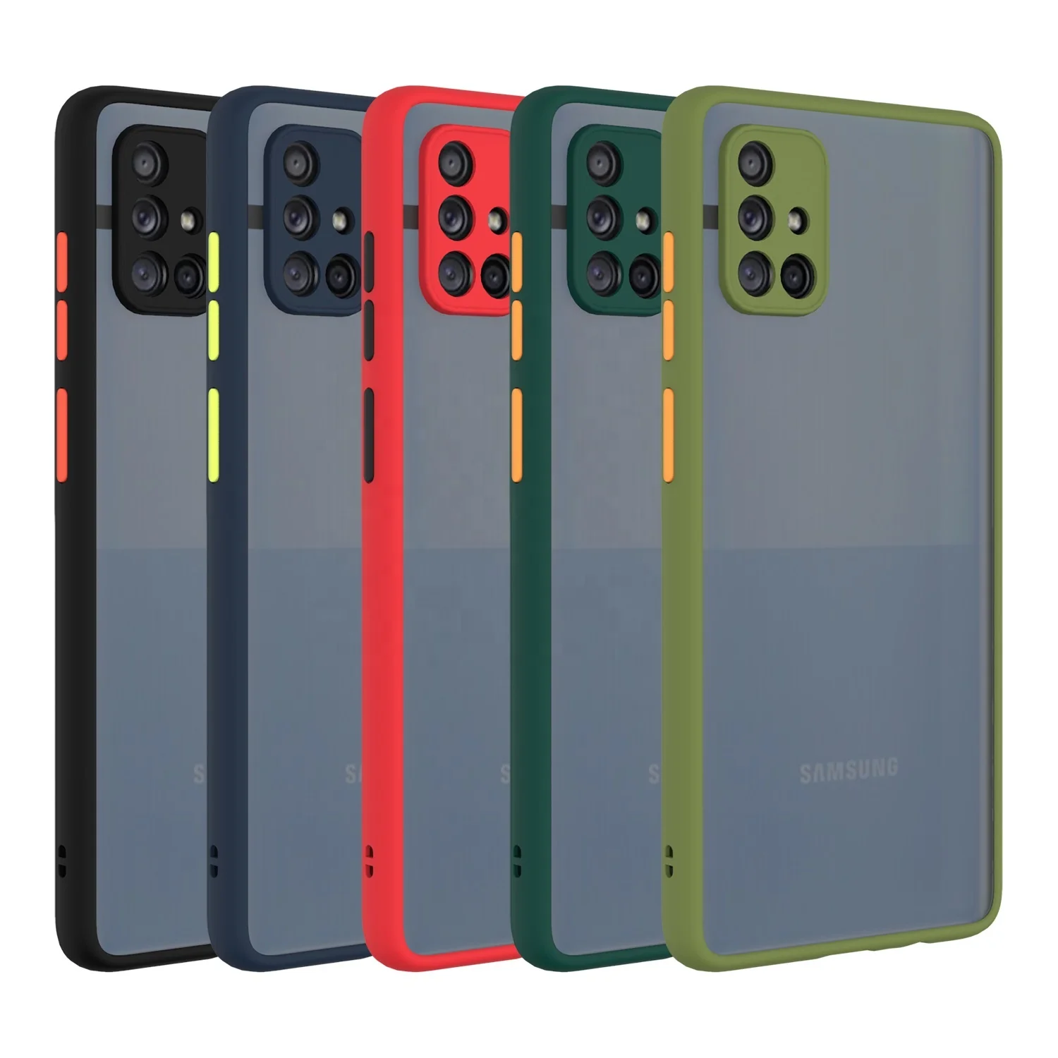 Funda translúcida mate para teléfono Samsung Galaxy S10 Plus S20 FE S20 Ultra S21 S22 S9 S8 Note 10 Plus 20 10 9 8