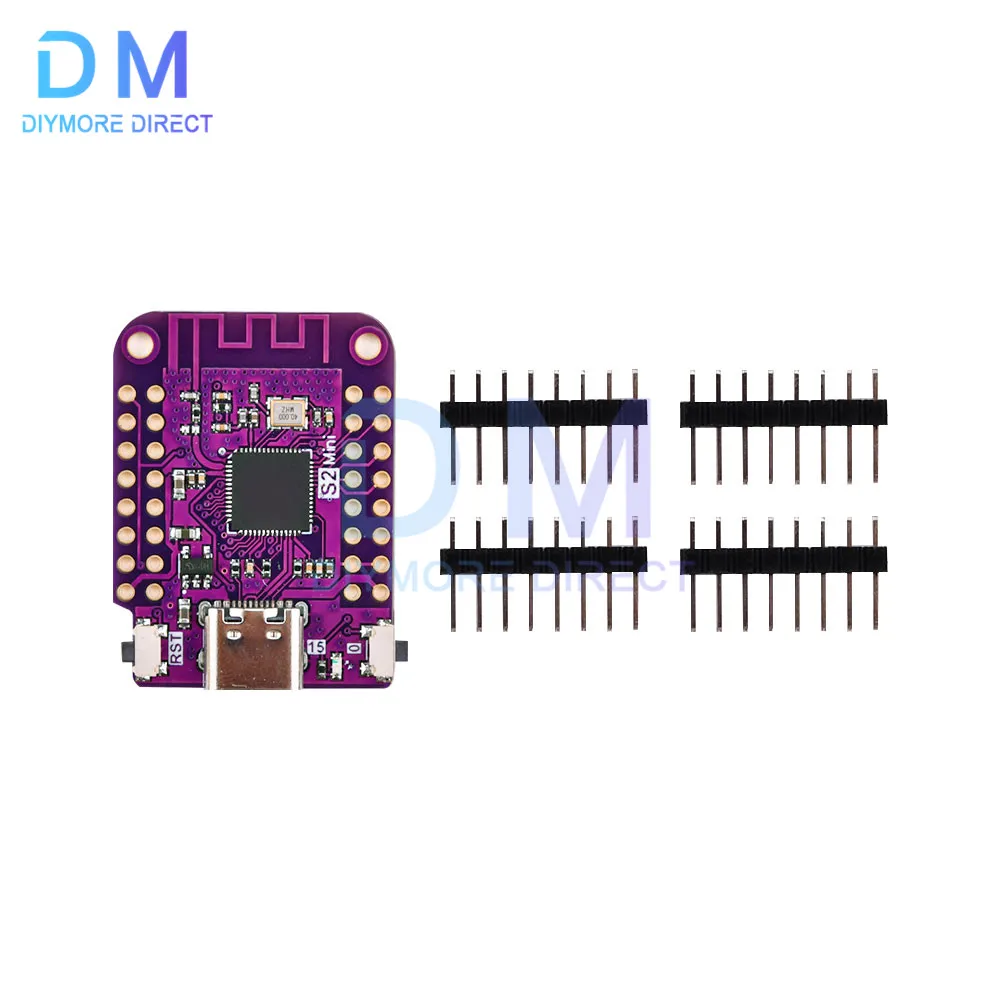 Mini placa WiFi piezas ESP32 S2, conexión tipo C, Flash, ESP32-S2FN4R2, 4MB, Compatible con MicroPython, 10 ESP32-S2 - imagen 4
