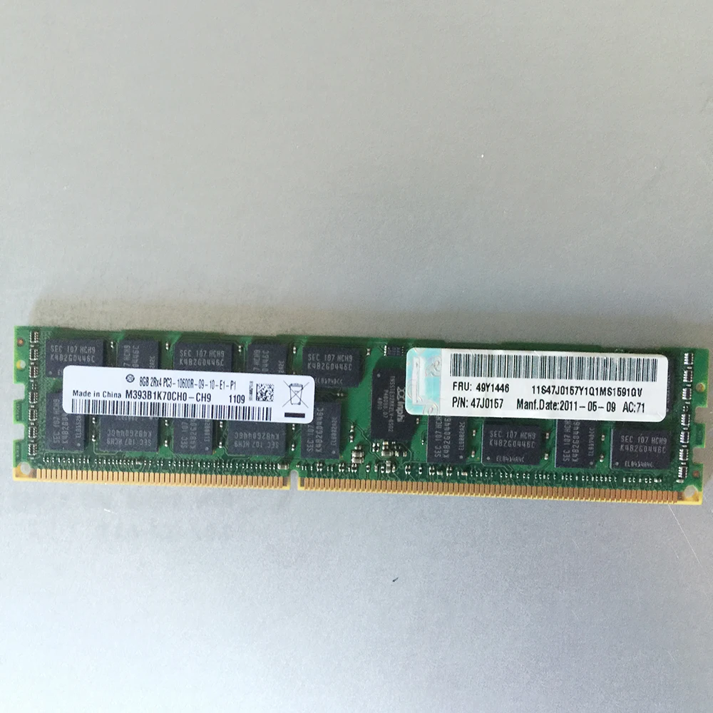 RAM X3530 X3500 X3650 M3 M4 49Y1436 49Y1446 47J0157 1333 Memoria de servidor PC3-10600R de alta calidad 8GB ECC 2RX4 DDR3 - imagen 5