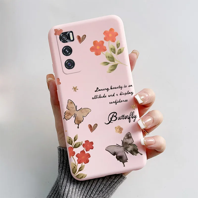 Para Coque Vivo V20 SE Funda bonita de silicona de dibujos animados Funda trasera de teléfono para Vivo V20 SE V2022 V2023 V20SE Fundas de parachoques suave Funda - imagen 2