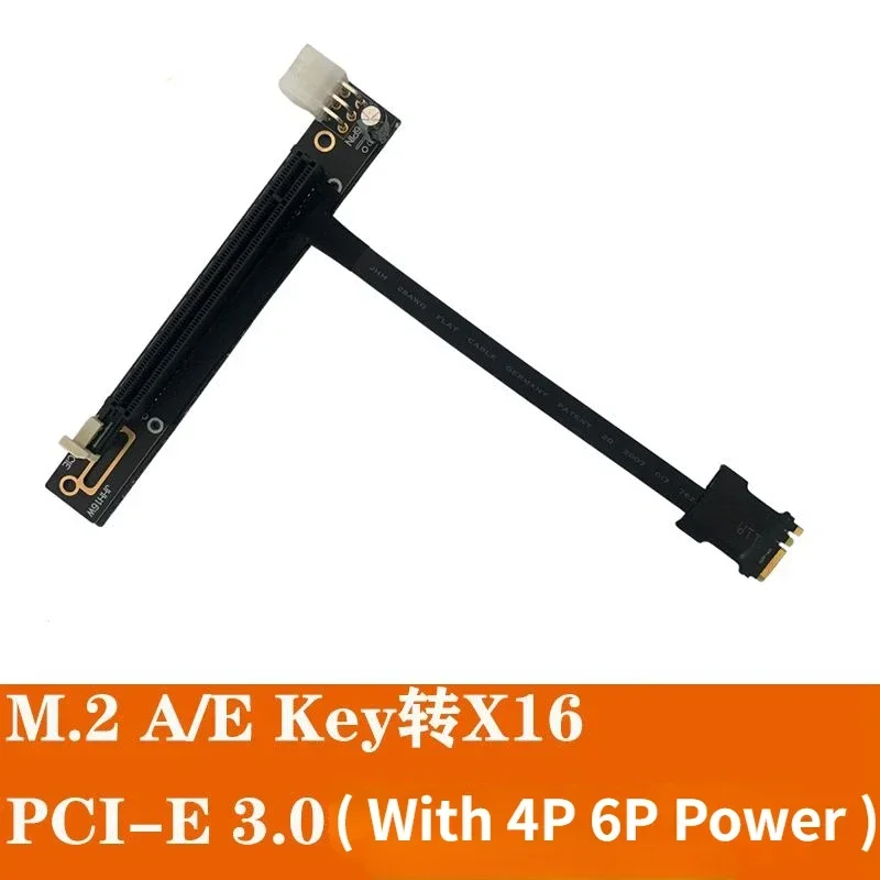 PCIe 3,0 M.2 WiFi A/E Key NGFF a X16 tarjeta gráfica Cable de extensión de minería múltiples tarjetas PCI-E Riser GPU Cable adaptador de tarjetas de vídeo - imagen 2