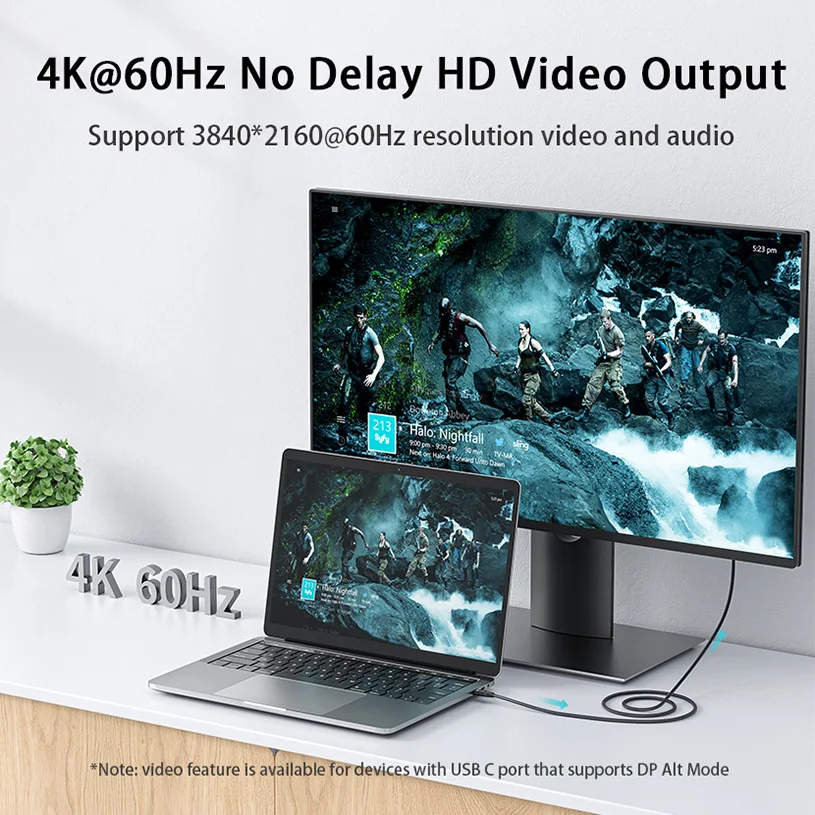 PHIXERO PD 100W USB 3,2 Cable de carga rápida tipo C 3 20Gbps Cable de extensión de alta velocidad 20V 5A Kabel de carga 4K 60Hz línea de cargador - imagen 5