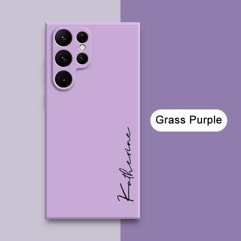 Para Samsung Galaxy S24 Ultra Plus personalizado nombre iniciales suave funda de silicona líquida Samsung Galaxy S24 Plus - imagen 3