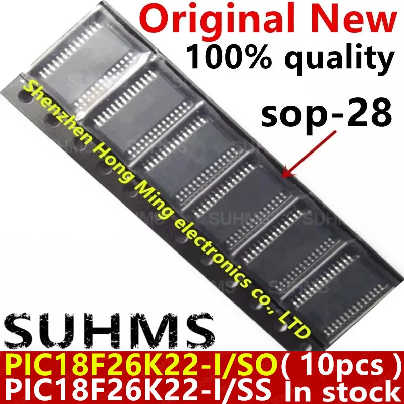 Chipset PIC18F26K22 PIC18F26K22-I/SS PIC18F26K22-I/SO SSOP28, 10 unidades, 100% nuevo