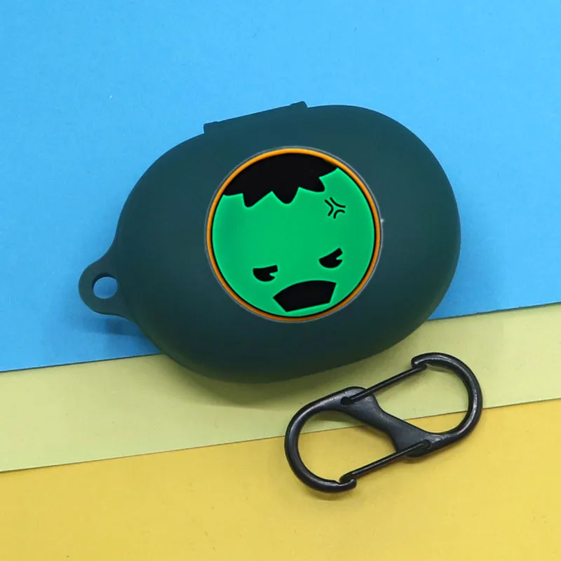 Funda para auriculares de dibujos animados de Marvel para Haylou GT7, auriculares inalámbricos de silicona con Bluetooth, caja de carga, carcasa protectora con gancho - imagen 2