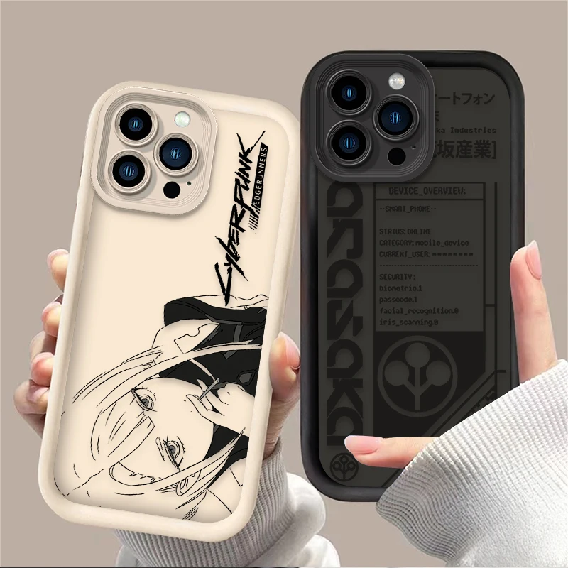 Cool Edgerunners C-Cyberpunks Case For iPhone 16 16E 15 14 13 12 11 Pro Max X XS X S Max XR SE 2020 SE4 7 8 Shockproof Cover - imagen 3