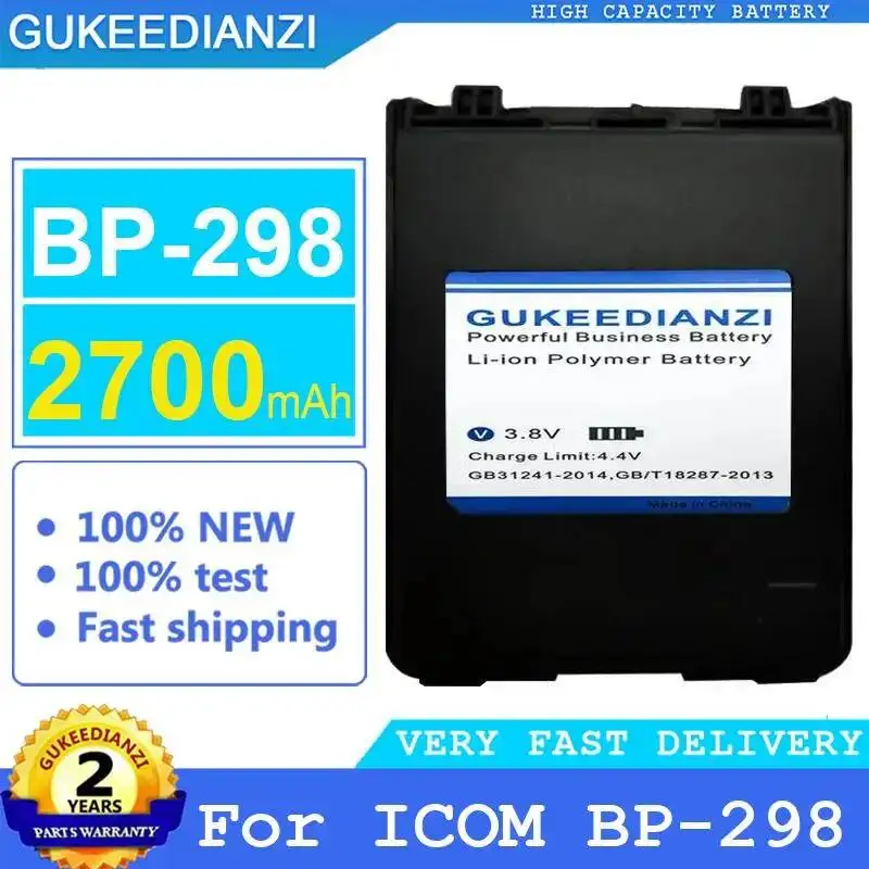 Para Icom BP-298 Batería de radio bidireccional ecológica de 2700 Mah de alta capacidad