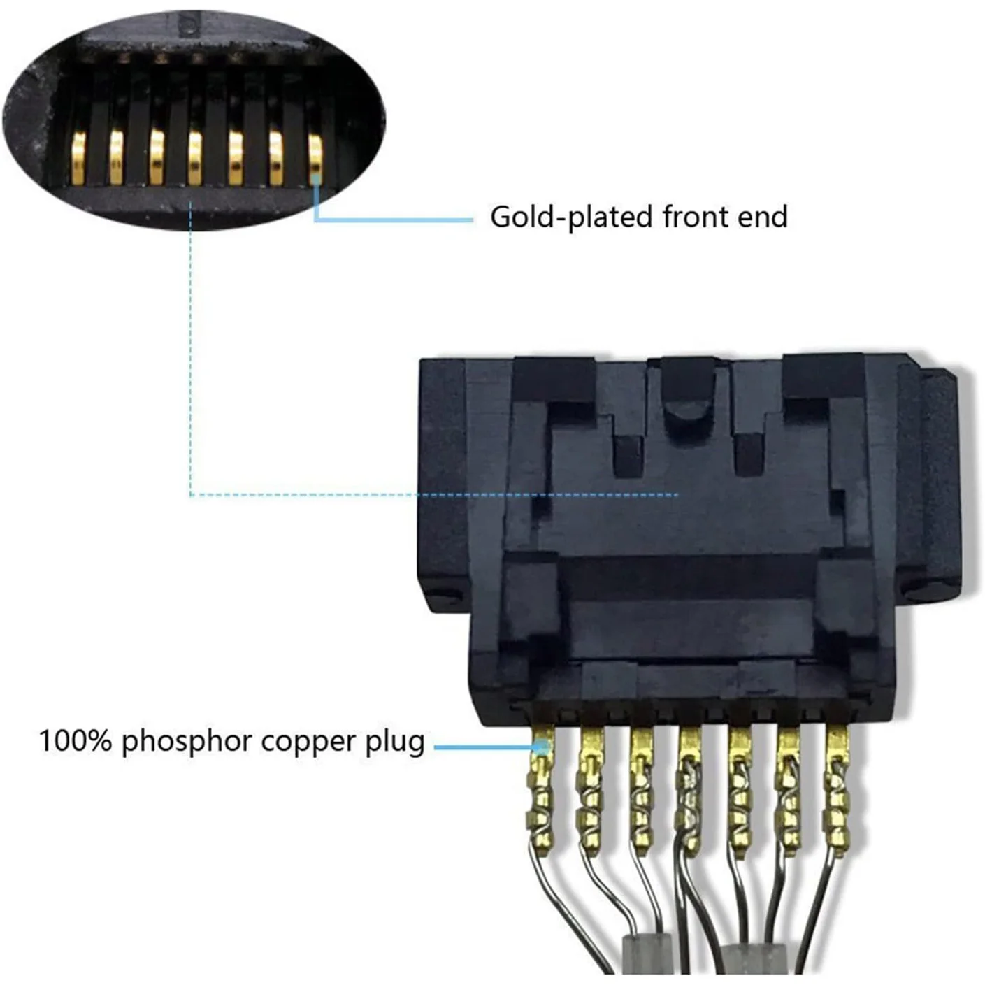 10 Uds 50 Uds 100 Uds 40cm Serial SATA 3 RAID datos HDD disco duro Cables de señal amarillo recto de alta velocidad SATA 2 Cable de datos - imagen 5