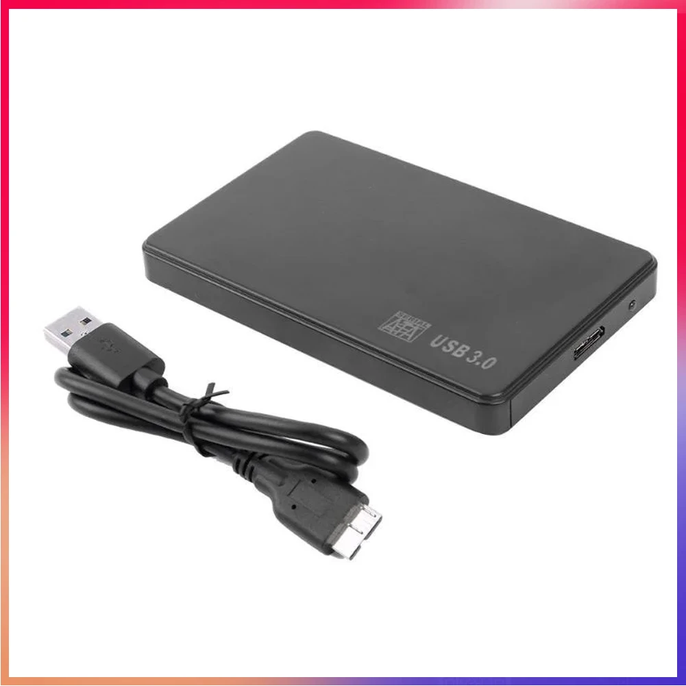 Carcasa de disco duro móvil de 2,5 "SATA a USB3.0, caja de almacenamiento externo para SSD, HDD con Cable ABS USB3.1/USB3.0/2,0
