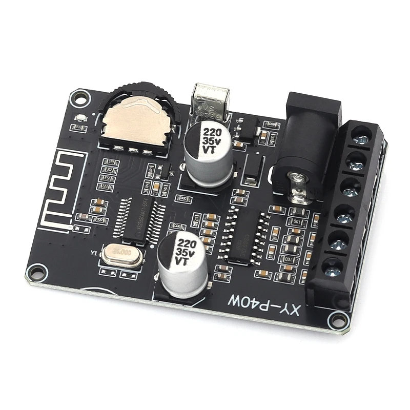 XY-P40W Bluetooth 5,0 placa amplificadora de potencia de audio estéreo 40Wx2 receptor Bluetooth DC 12/24V suministro - imagen 5