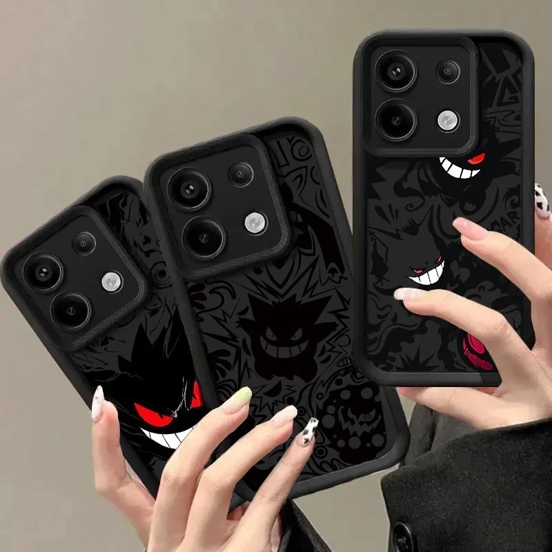 Funda de teléfono de silicona divertida de Pokemon Gengar para Iphone 17 16 15 14 13 12 11 Pro Max 17 Air 16E 15 Plus, funda trasera mate de TPU