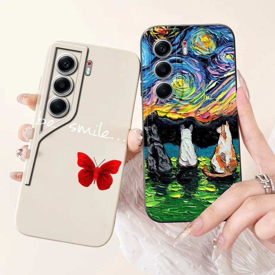 Para Tecno Camon 40 CM5 funda Camon40 Pro 4G CM6 lindo gato astronauta cubierta de dibujos animados funda de silicona suave para Tecno Camon 40 Pro Fundas - imagen 3
