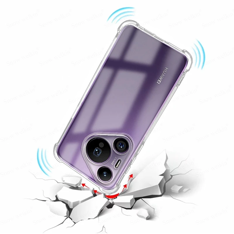 Para Huawei Pura 70 Ultra Airbags Buffer funda de protección completa para Huawei Pura 70 Pro Plus funda trasera transparente de TPU a prueba de golpes - imagen 2