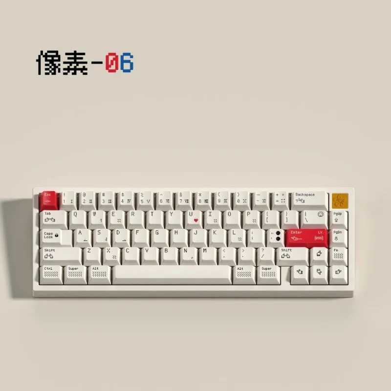 Juego de teclas con tema Pixel 06, tapa de teclado personalizada, perfil Cherry, Teclado mecánico, 116 teclas, PBT, Crush80 - imagen 2