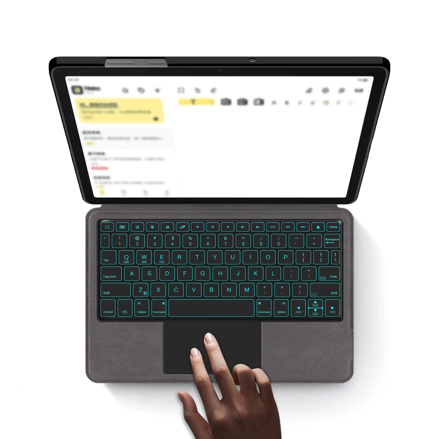 Funda con teclado para Samsung Galaxy Tab A11 Plus 2025 SM-X230, funda para tableta de 11 pulgadas, funda para teclado inteligente mágico, retroiluminación con panel táctil - imagen 4